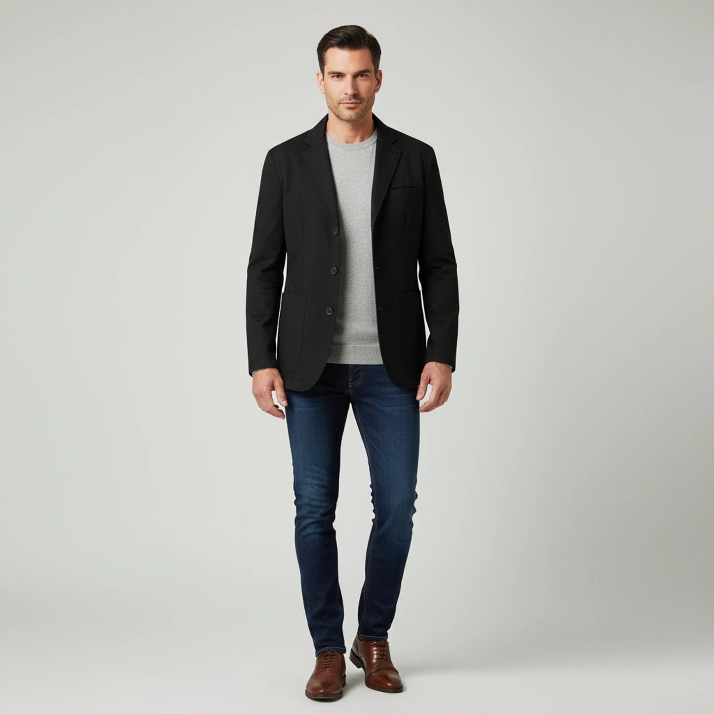 Men's Three-Button Casual Blazer