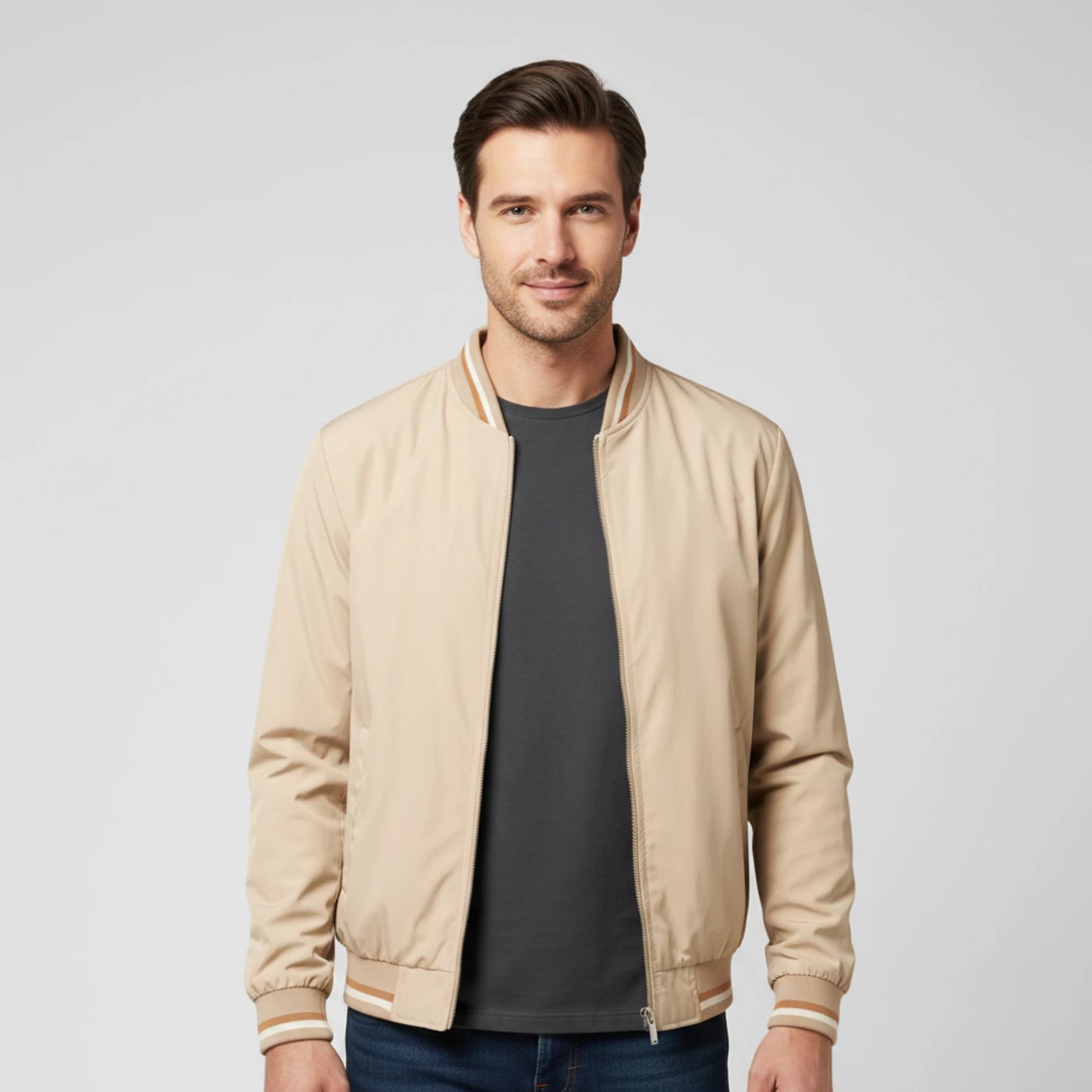 Men's Zip-Up Bomber Jacket image