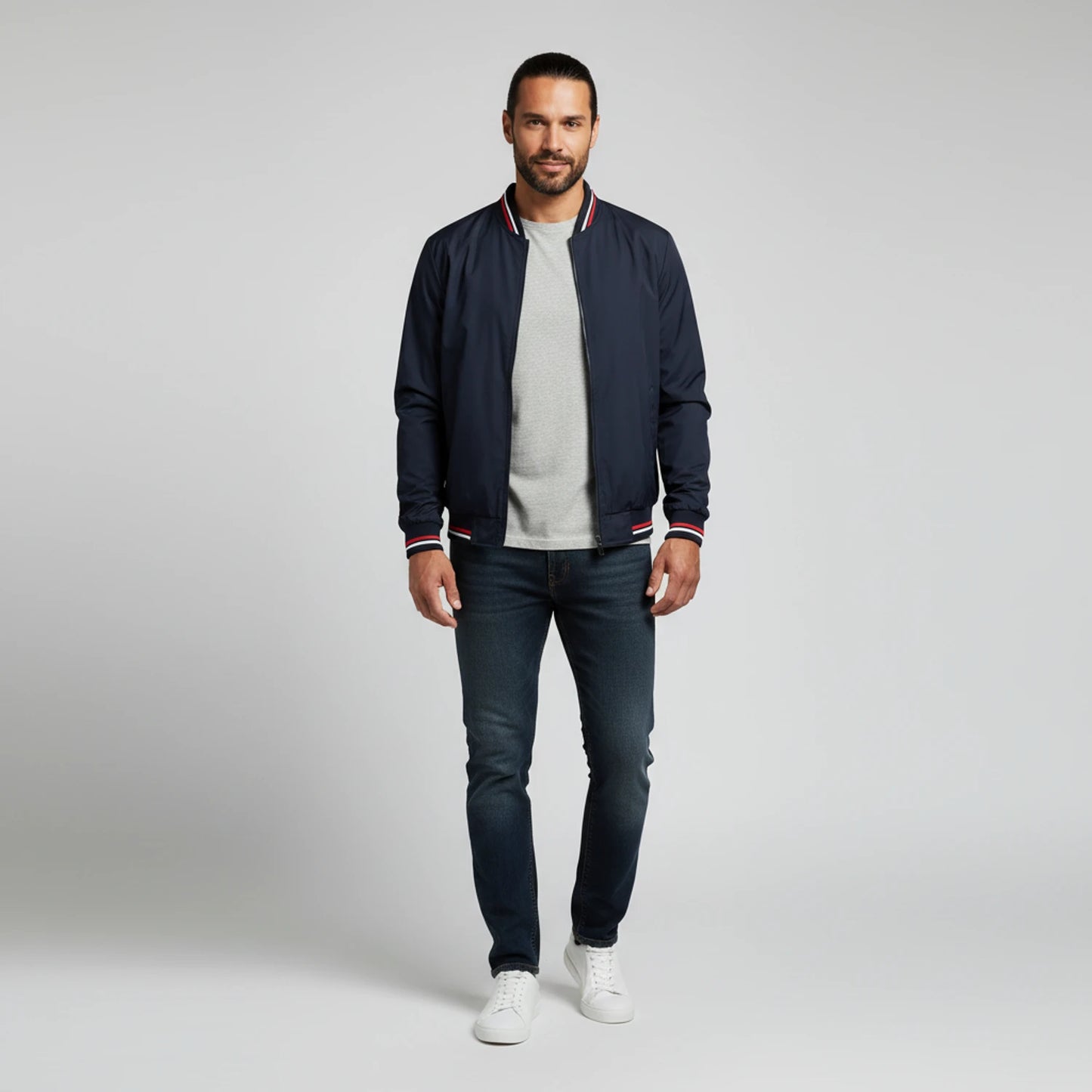 Men's Zip-Up Bomber Jacket image