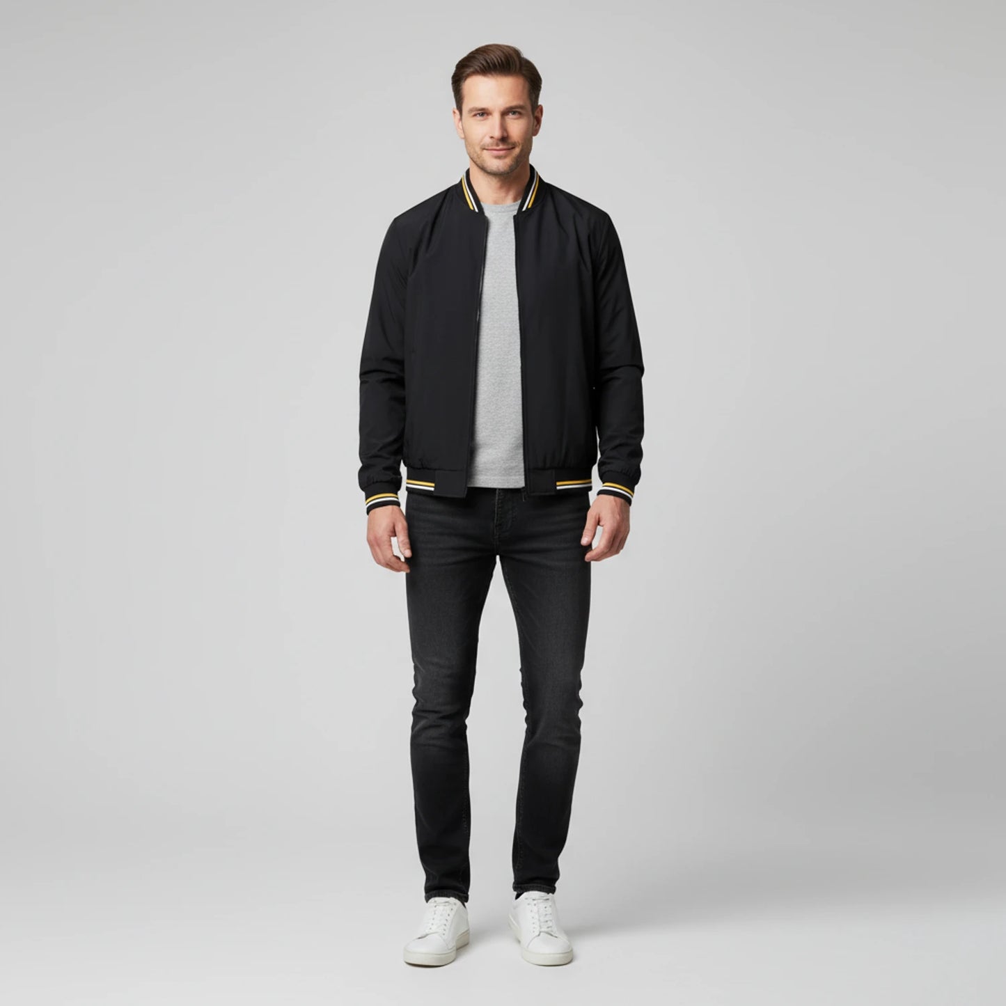 Men's Zip-Up Bomber Jacket image