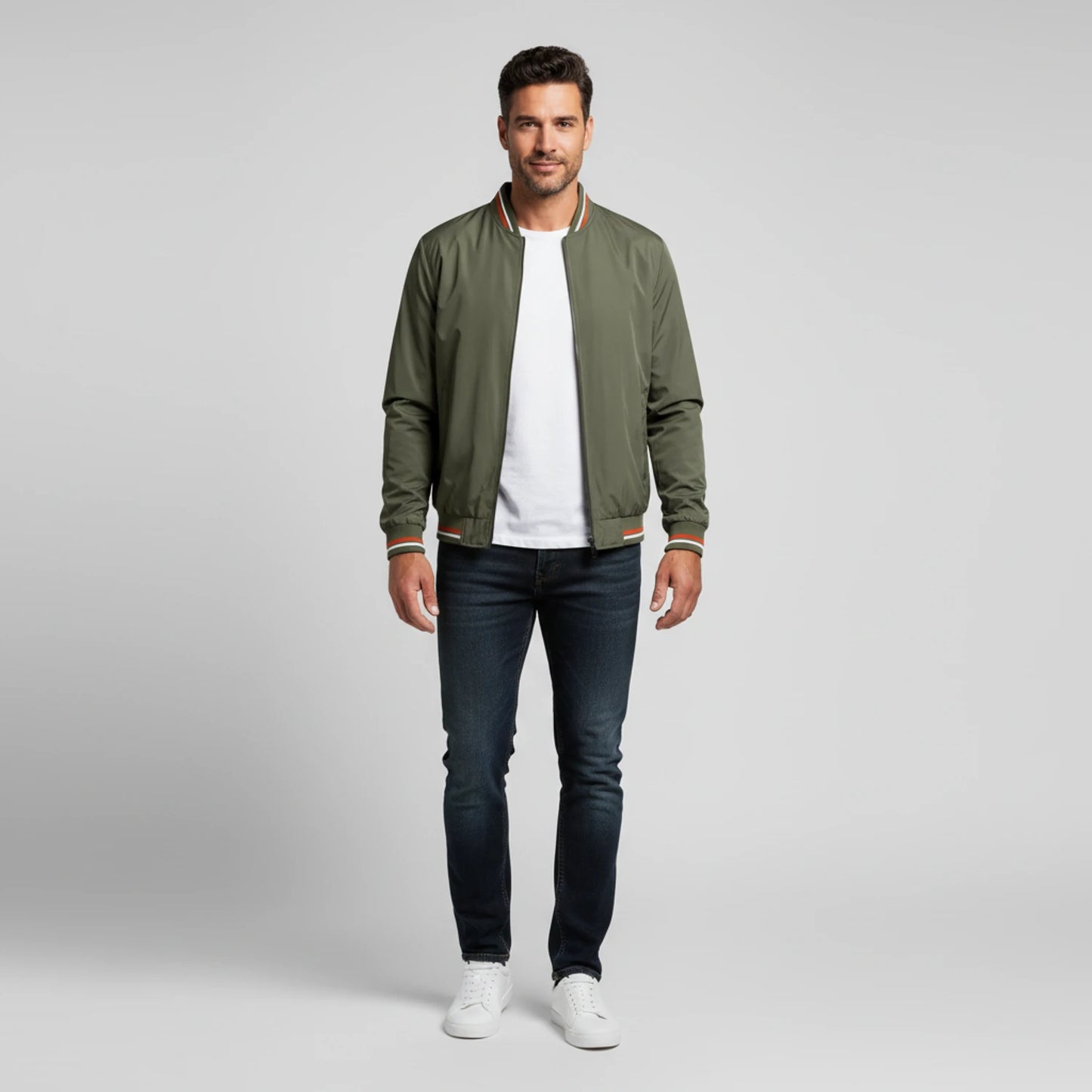 Men's Zip-Up Bomber Jacket image