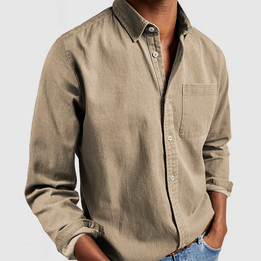 Men's Button-Down Long Sleeve Shirt - Image 2