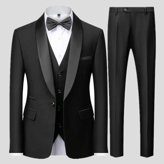 Men's Slim-Fit Suit Set - Image 1