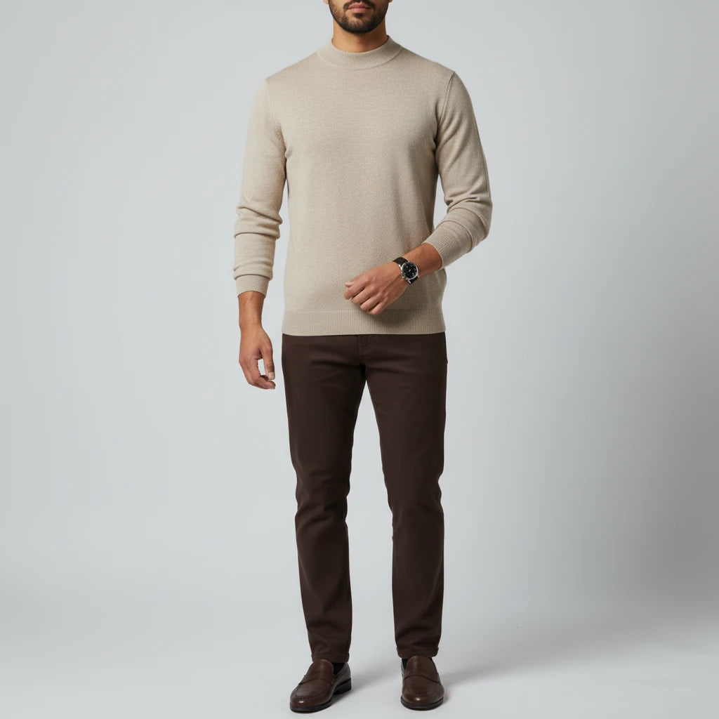 Men's Mock Neck Sweater