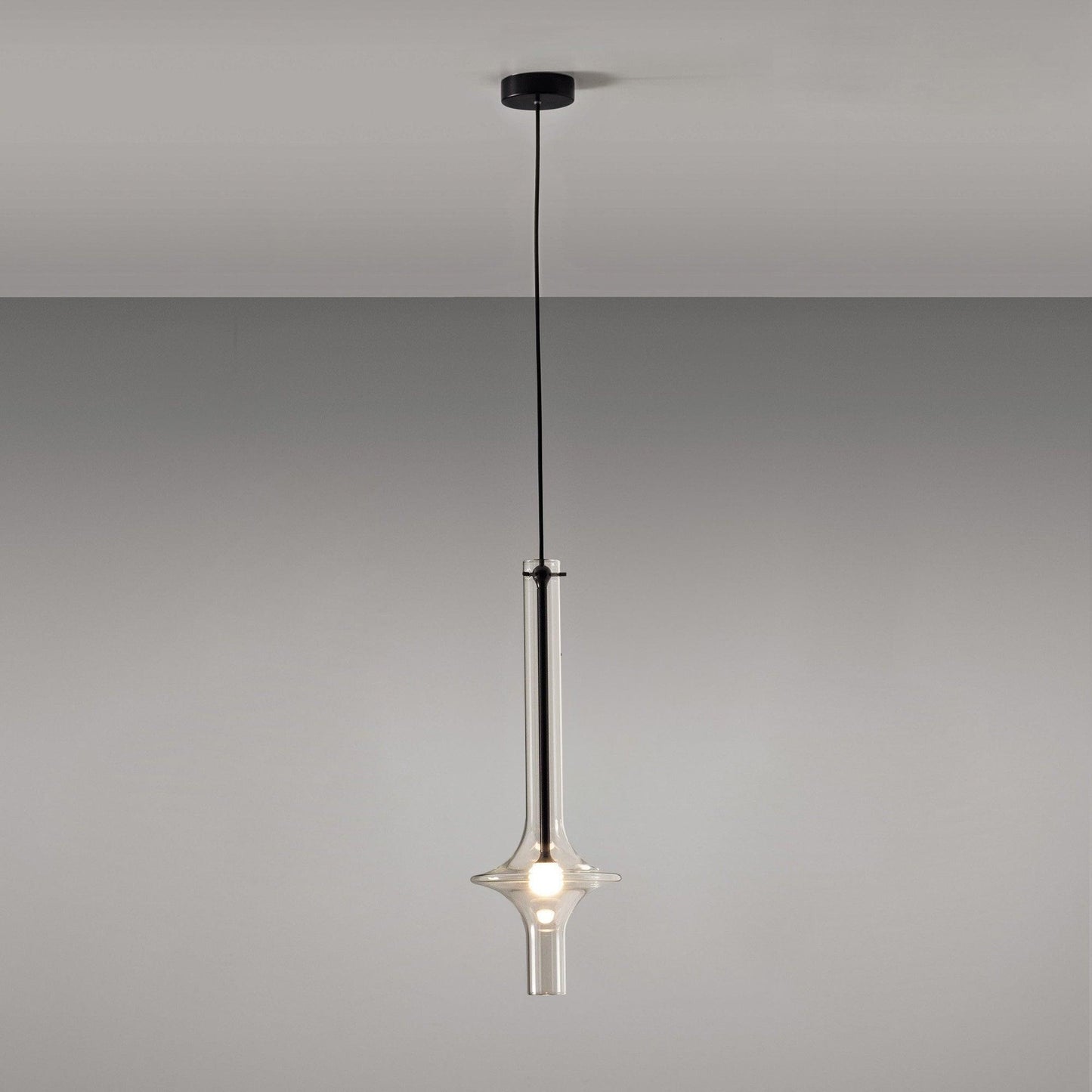 Modern LED Pendant Lamp Made of Glass and Iron – Adjustable Color Temperature, Ideal for Kitchen and Dining Room