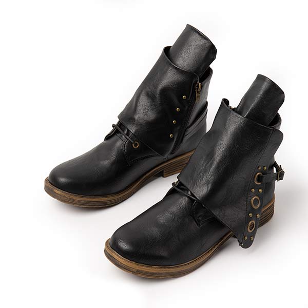 Non-Slip Ankle Boots with Side Zipper