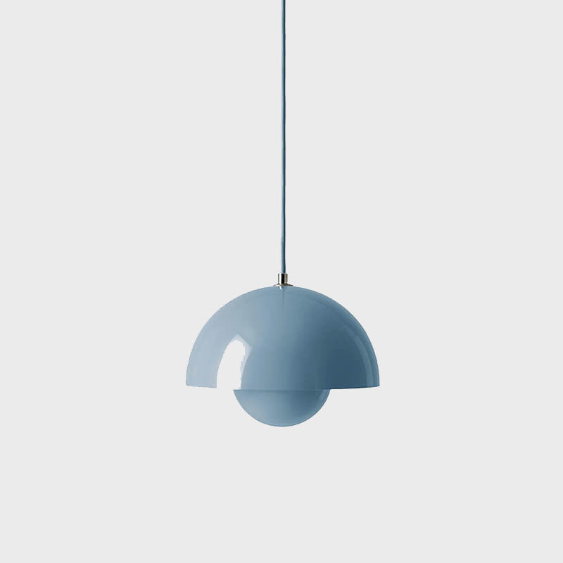 Nordic Pendant Lamp with Metal Dome Shade – Adjustable Pendant Light for Scandinavian Style Kitchen Lighting