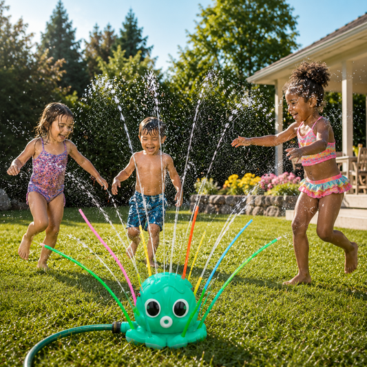 OCTOSPLASH – Octopus Water Sprinkler for Splashy Fun in the Garden