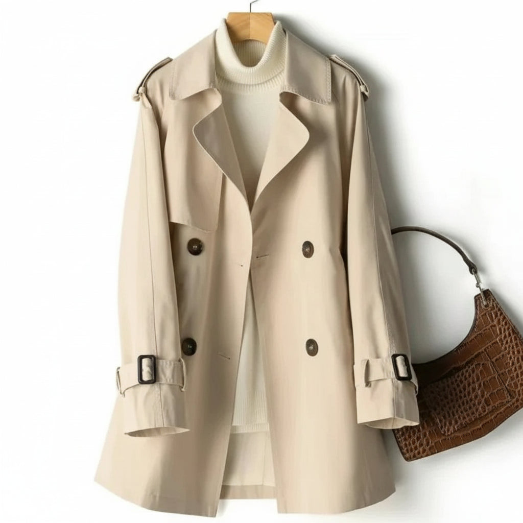 Women's Double-Breasted Belted Trench Coat
