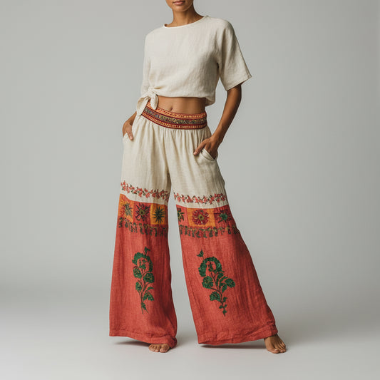 Women's Wide Leg Drawstring Pants