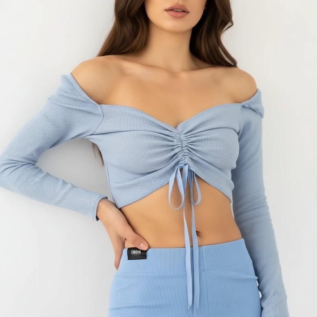 Women's Long-Sleeve Crop Top