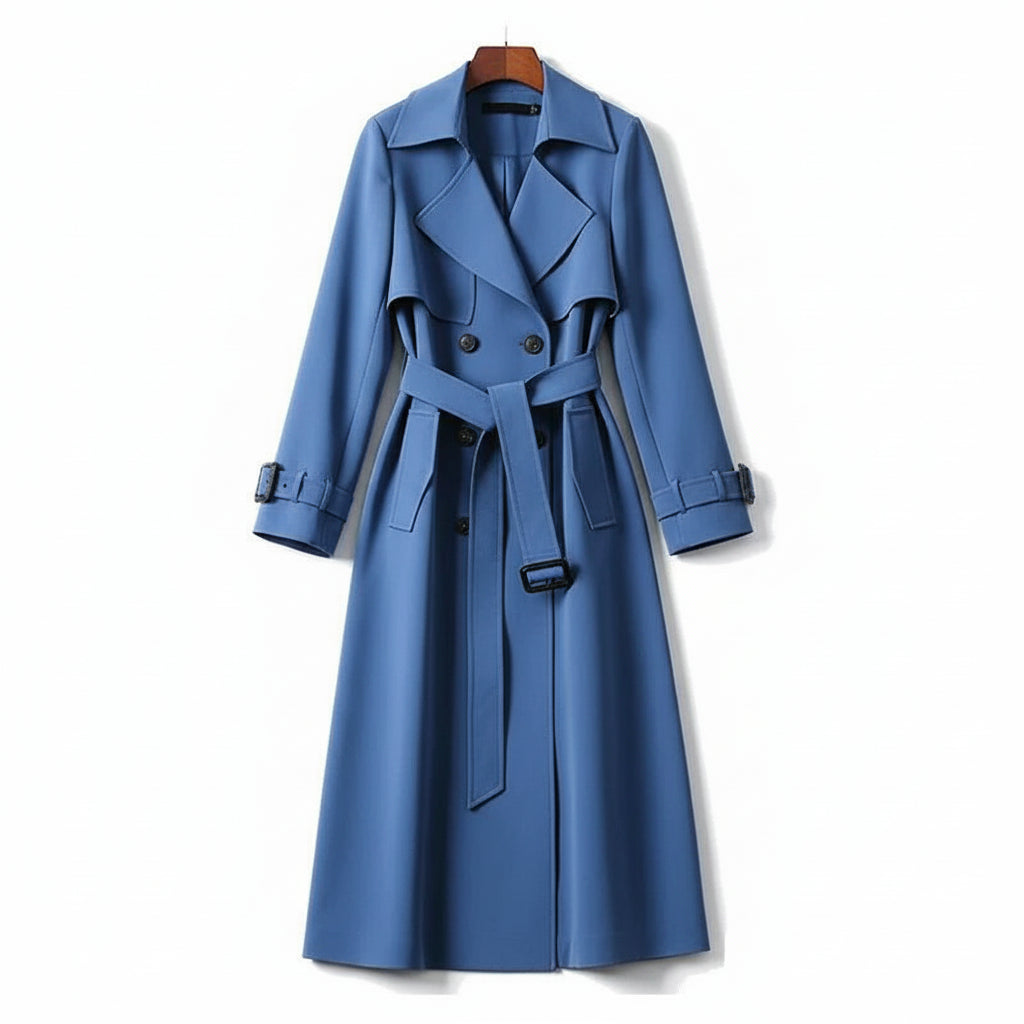 Women's Belted Double Breasted Trench Coat