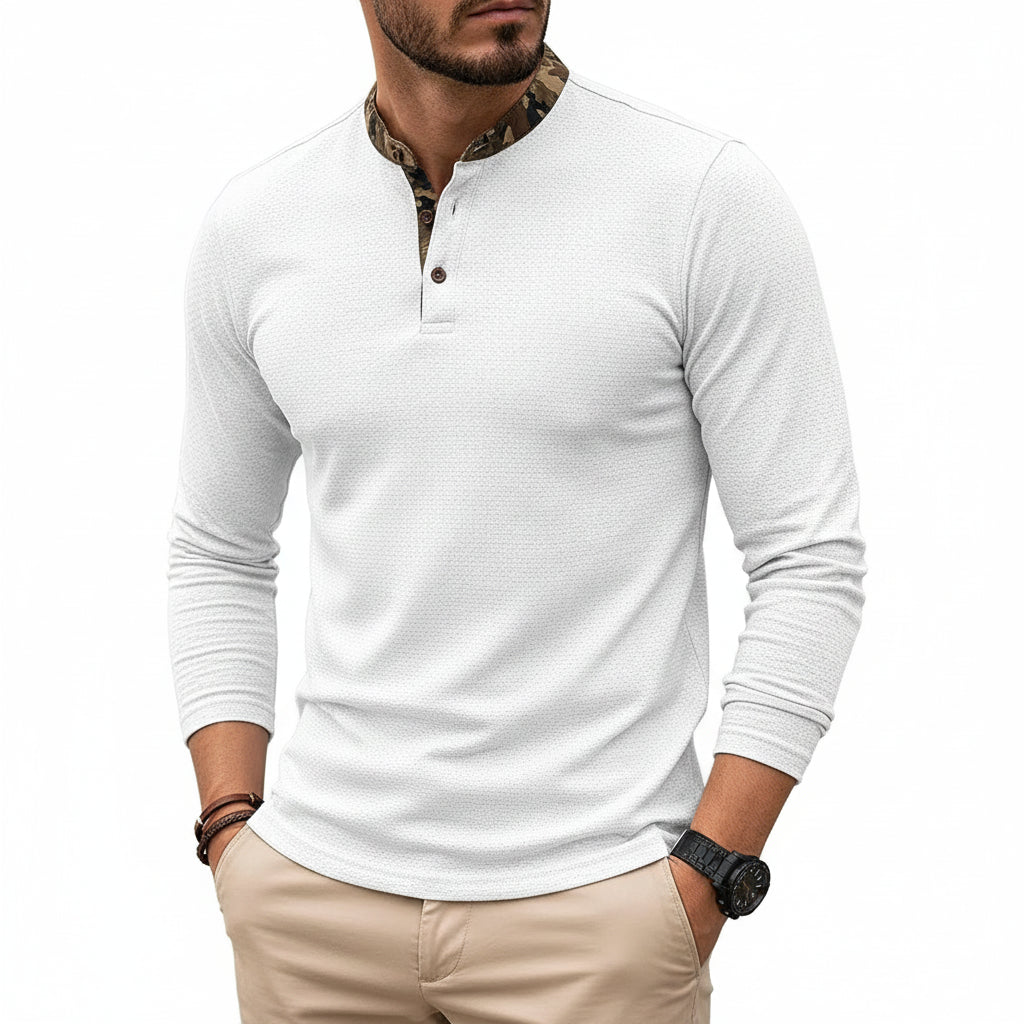 Men's Long-Sleeve Henley T-Shirt