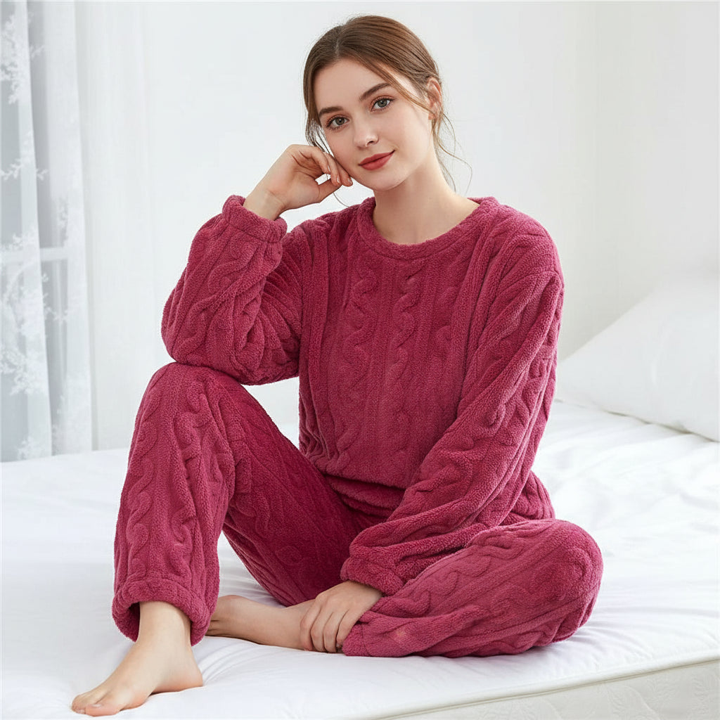 Women's Long-Sleeve Relaxed Fit Pajama Set