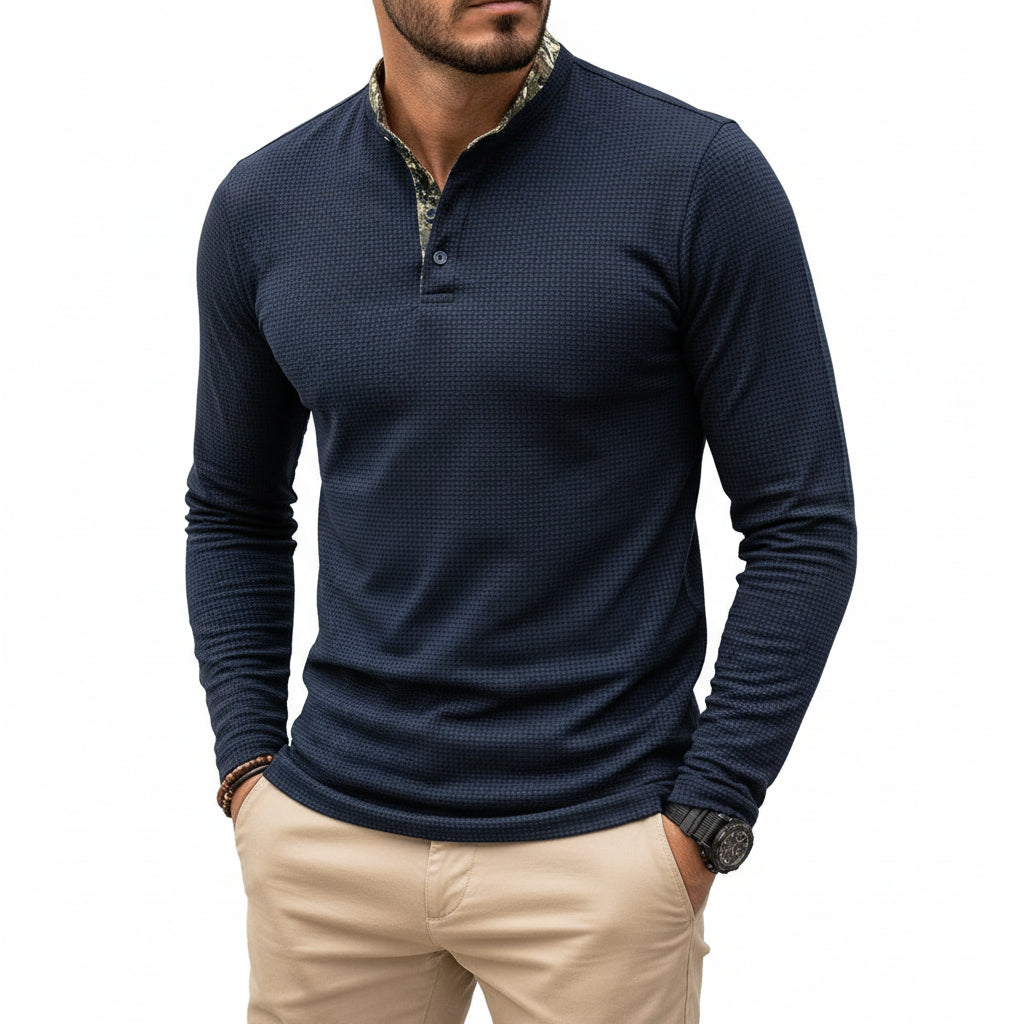 Men's Long-Sleeve Henley T-Shirt