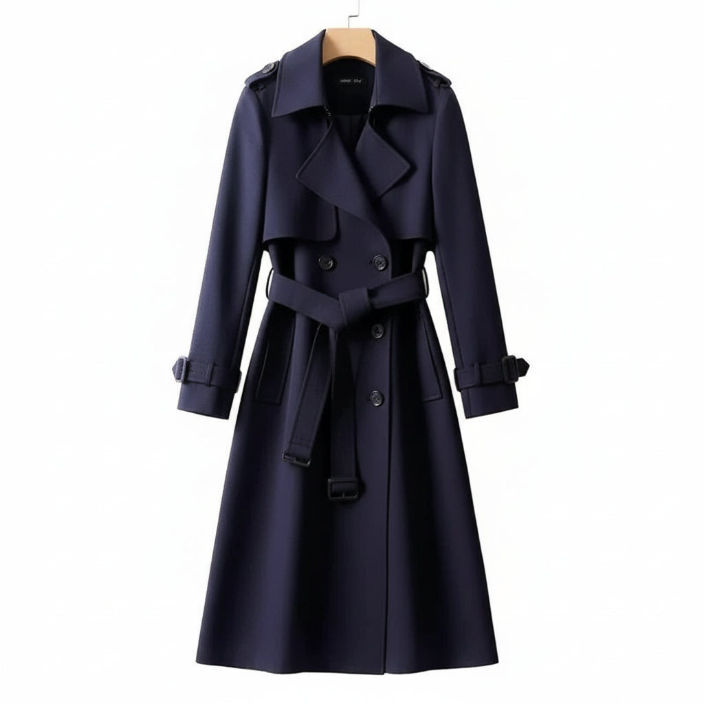 Women's Belted Double Breasted Trench Coat