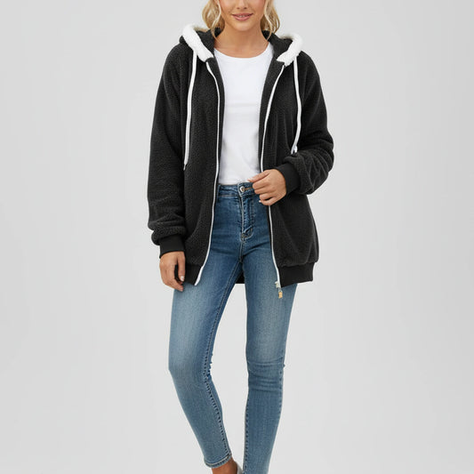 Women's Hooded Zip-Up Sweater