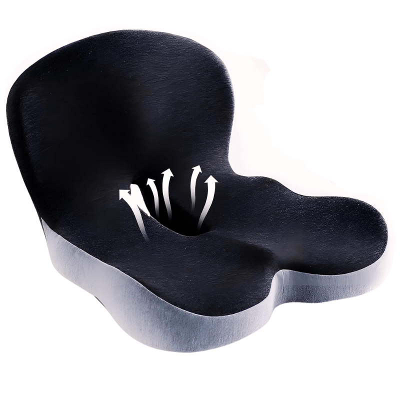 Seat Cushion | Ergonomic Memory Foam Seat Cushion | Pressure Relief & Non-Slip | ErgoComfort