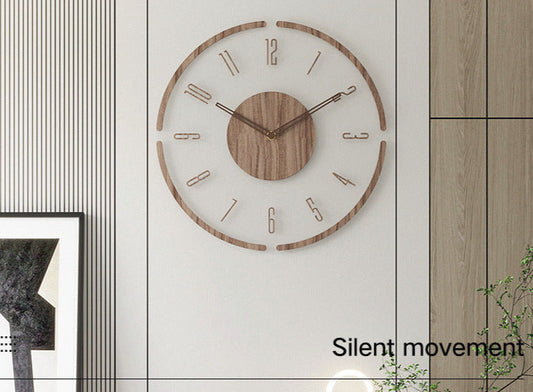 TimeWood - Nordic Stylish Solid Wood Wall Clock 14 Inch
