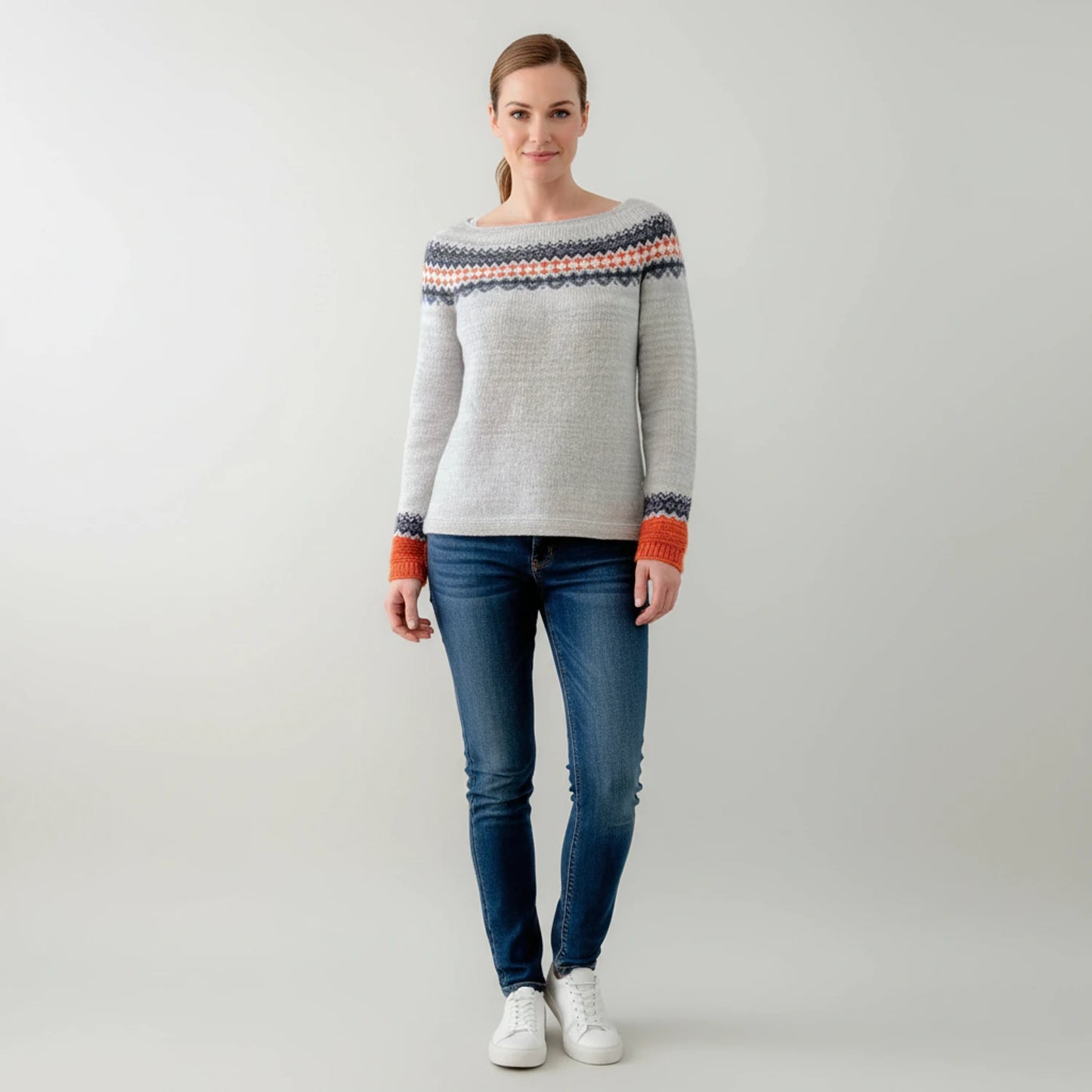 Women's Printed Crewneck Sweater