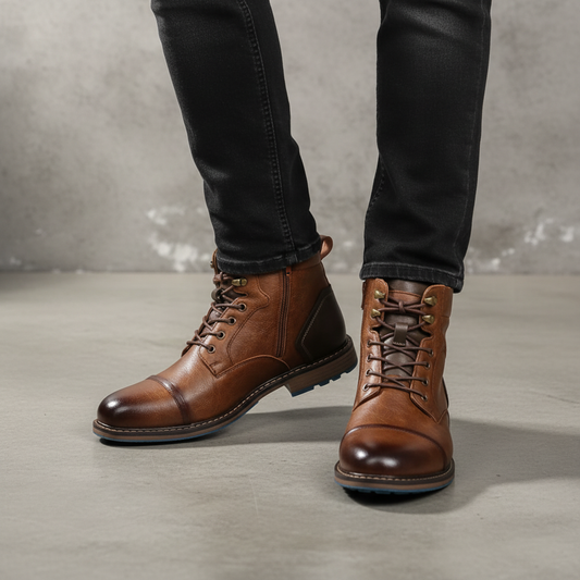 Vintage-Style Ankle Boots