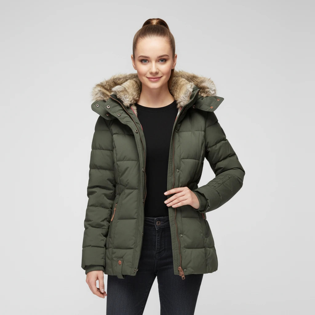 Women's Hooded Quilted Puffer Jacket
