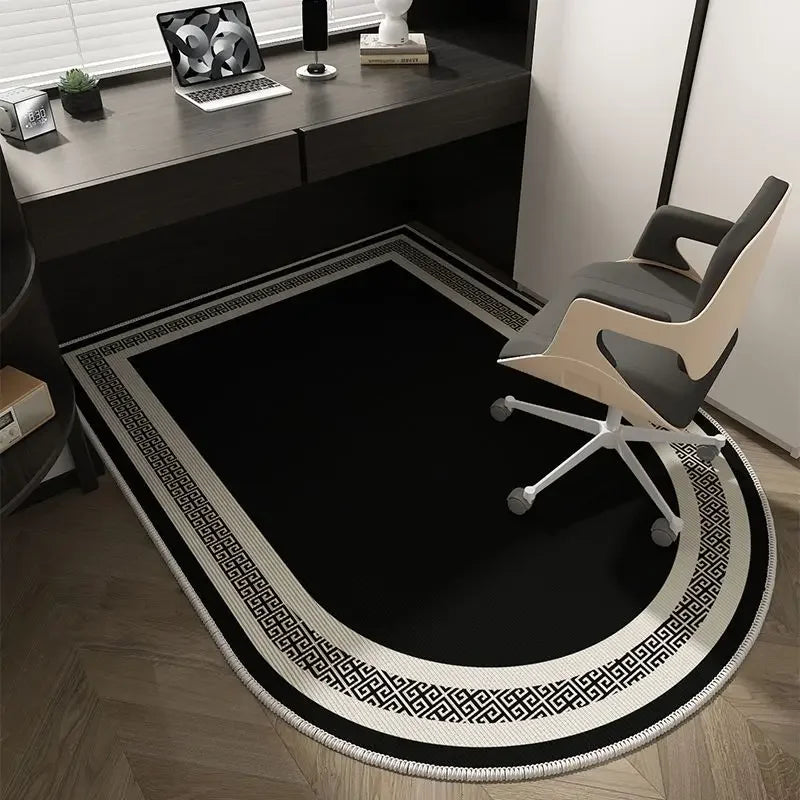 Winnie Geometric Office Chair Mat – Soft Washable Non-Slip Design