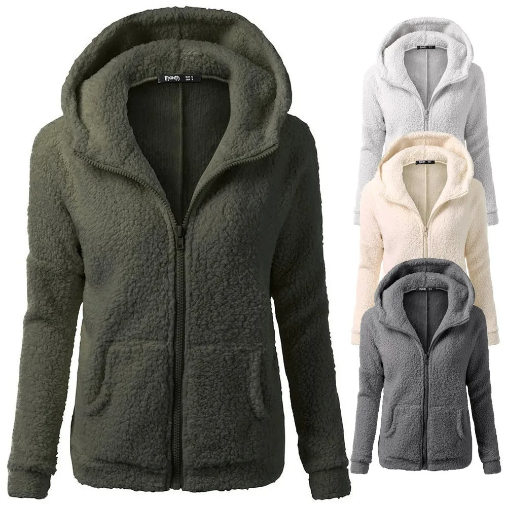 Women's Fleece Hooded Winter Jacket