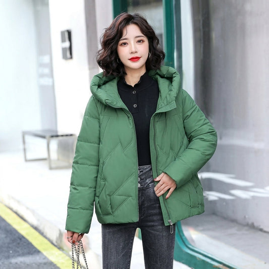 Women's Hooded Zip-Up Padded Winter Puffer Jacket