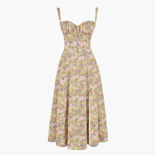Women's Sweetheart Fit-and-Flare Midi Dress