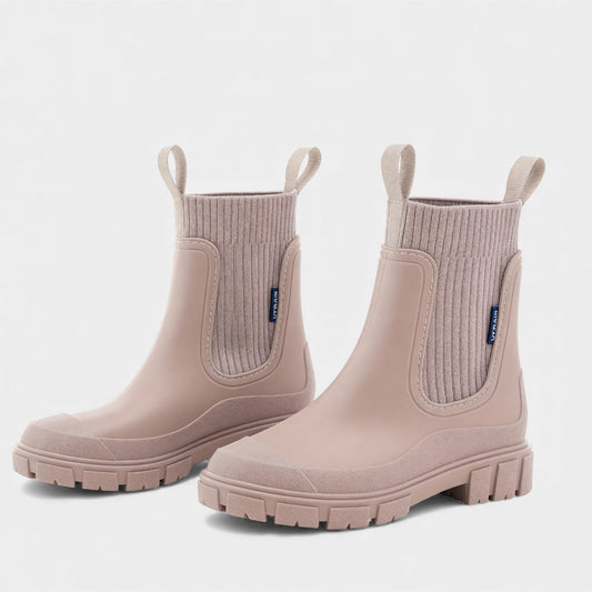 Women's Waterproof Slip-On Chelsea Boots with Smooth Finish