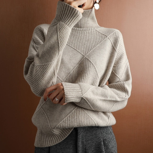 Women's Winter Turtleneck Sweater for Cold Days