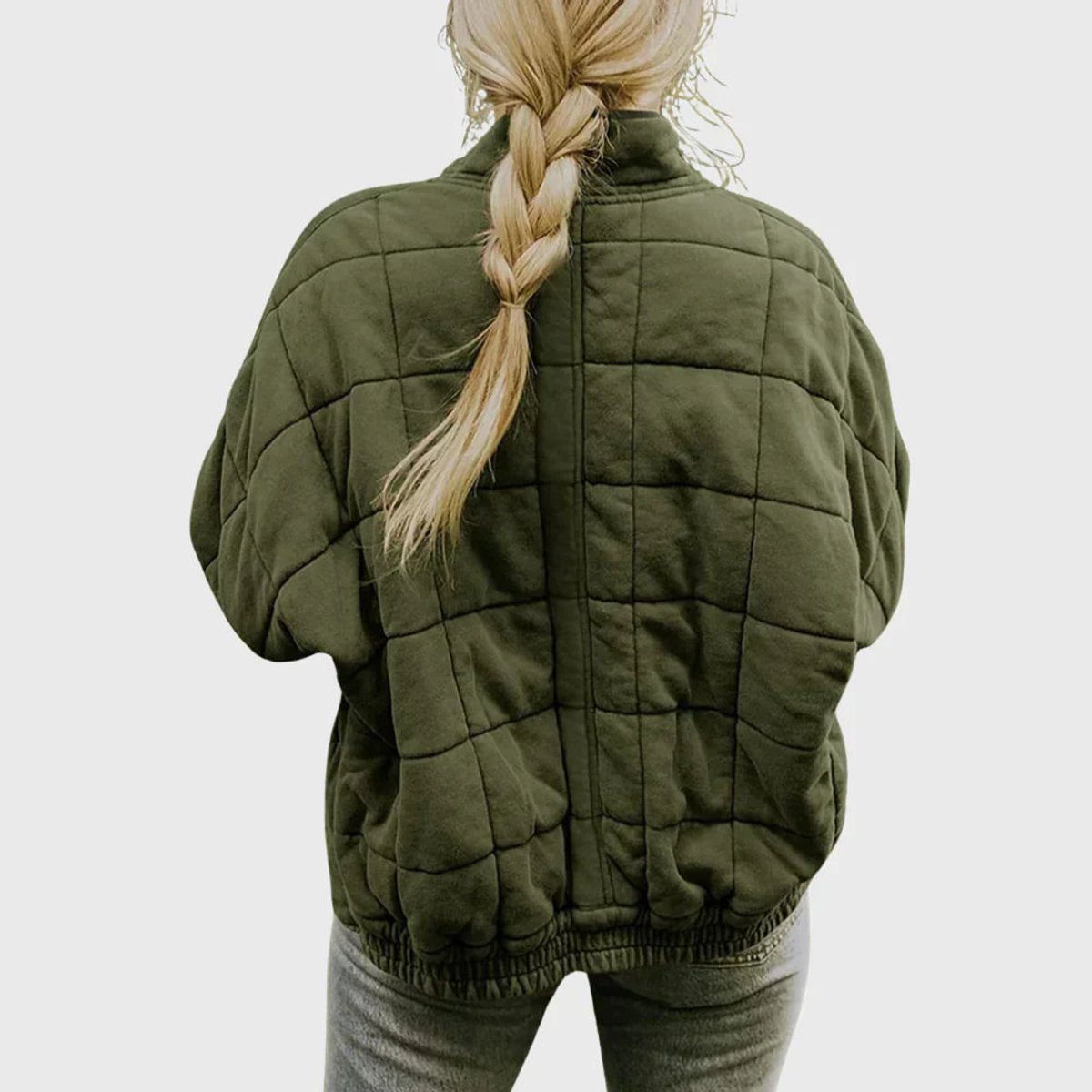 Women's Zip-Up Quilted Stand-Collar Puffer Jacket