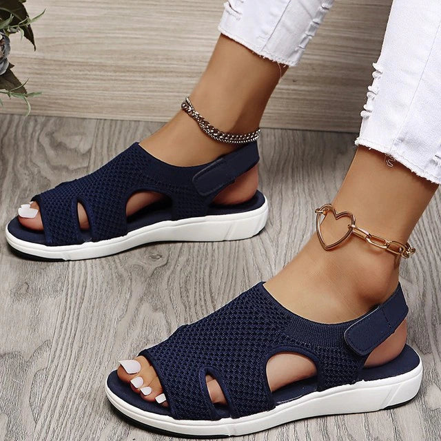 Image of Women's Adjustable Ankle Strap Flat Sandals