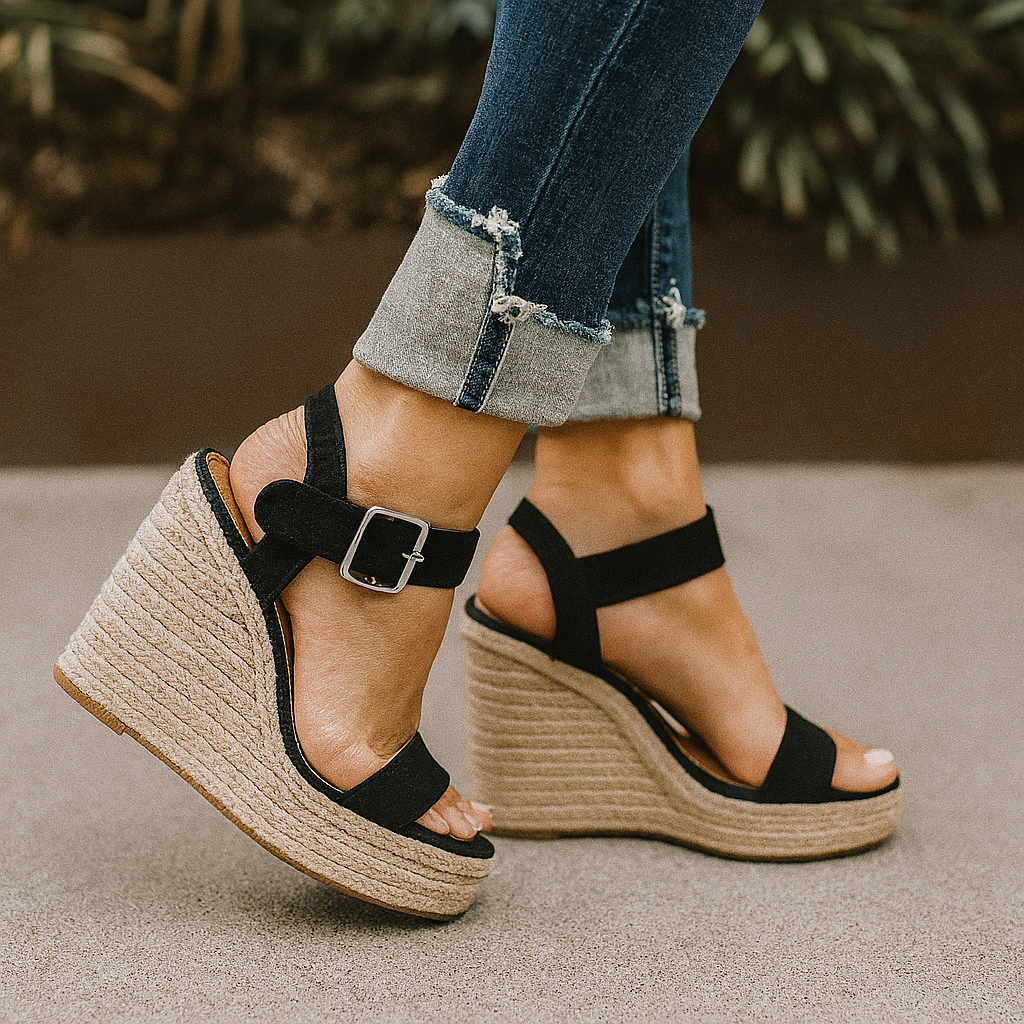 Image of Women's Ankle Strap Wedge Sandals