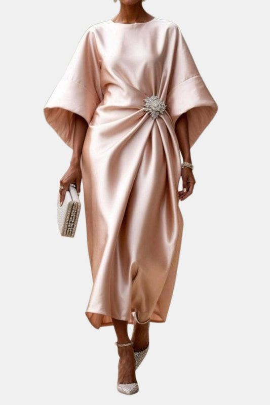 Image of Women's Batwing Sleeve Wrap Midi Dress
