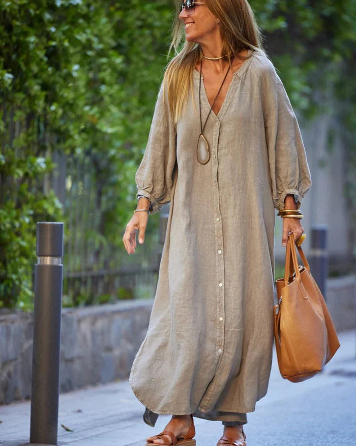 Image of Women's Button-Front Maxi Dress