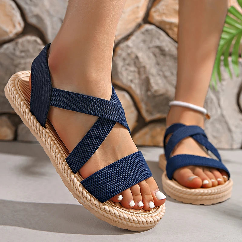 Image of Women's Criss Cross Flat Sandals