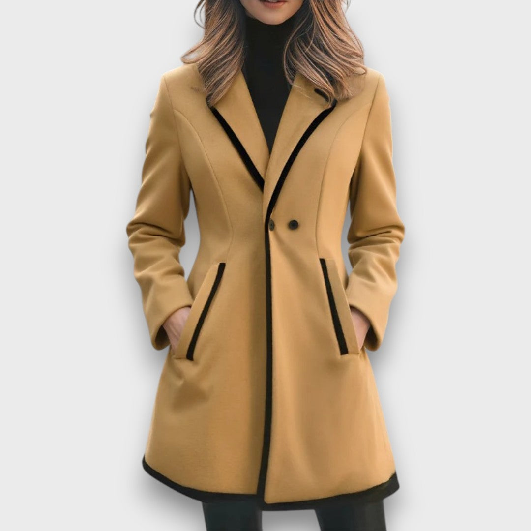 Image of Women's Double-Breasted Long Jacket