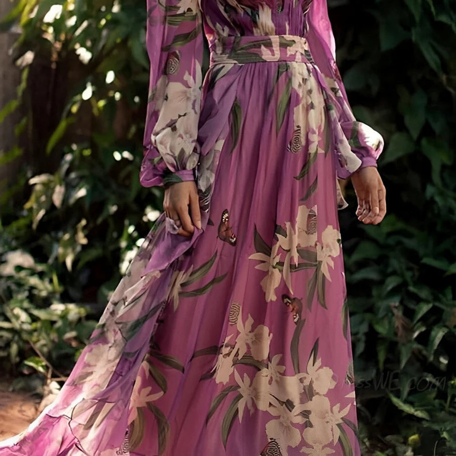 Image of Women's Floral A-Line Maxi Dress