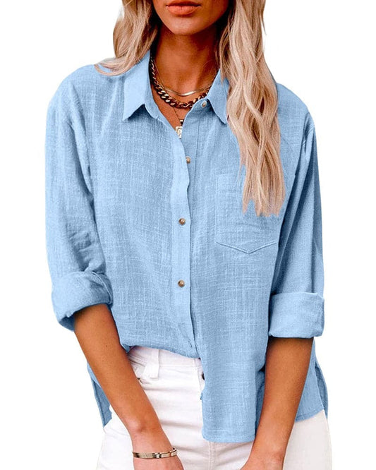 Image of Women's Long Sleeve Button-Down Blouse