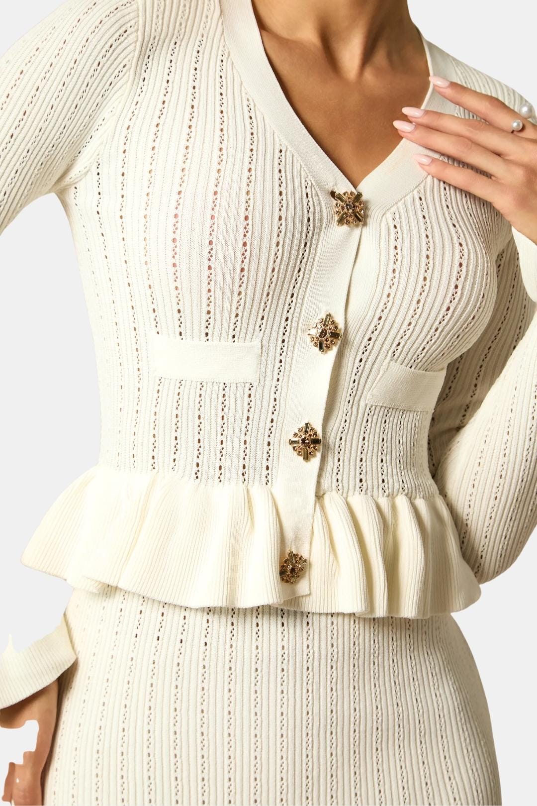 Image of Women's Long Sleeve Fit & Flare Midi Dress