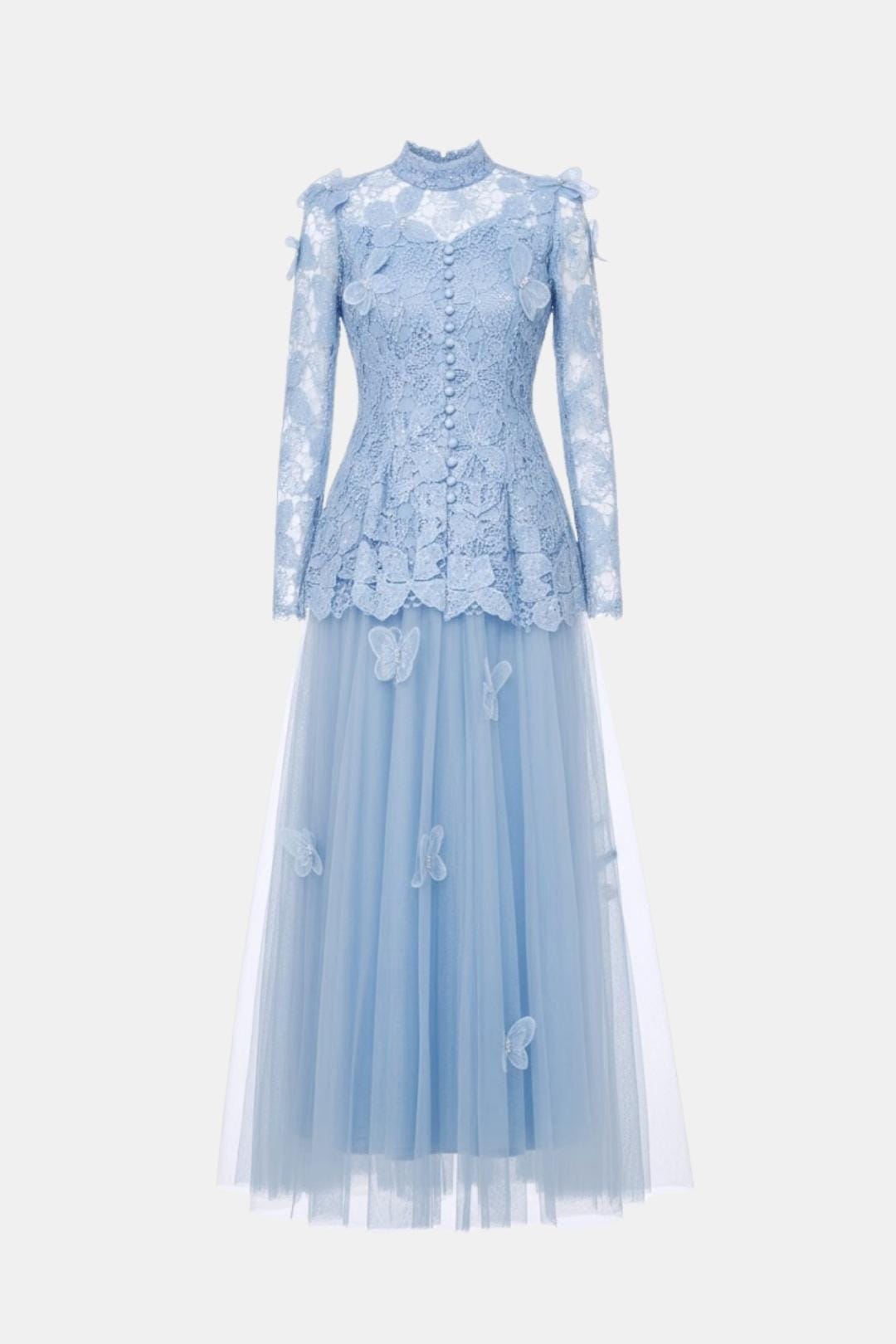 Image of Women's Long Sleeve Lace Maxi Dress