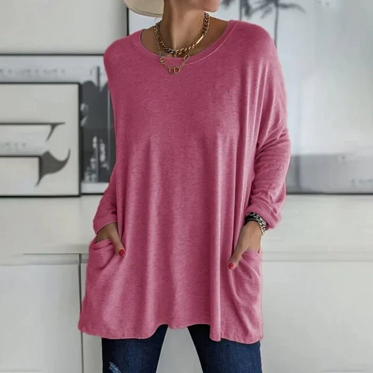 Image of Women's Long Sleeve Pocket Tunic Top