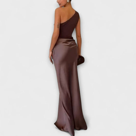 Image of Women's One-Shoulder Evening Maxi Dress