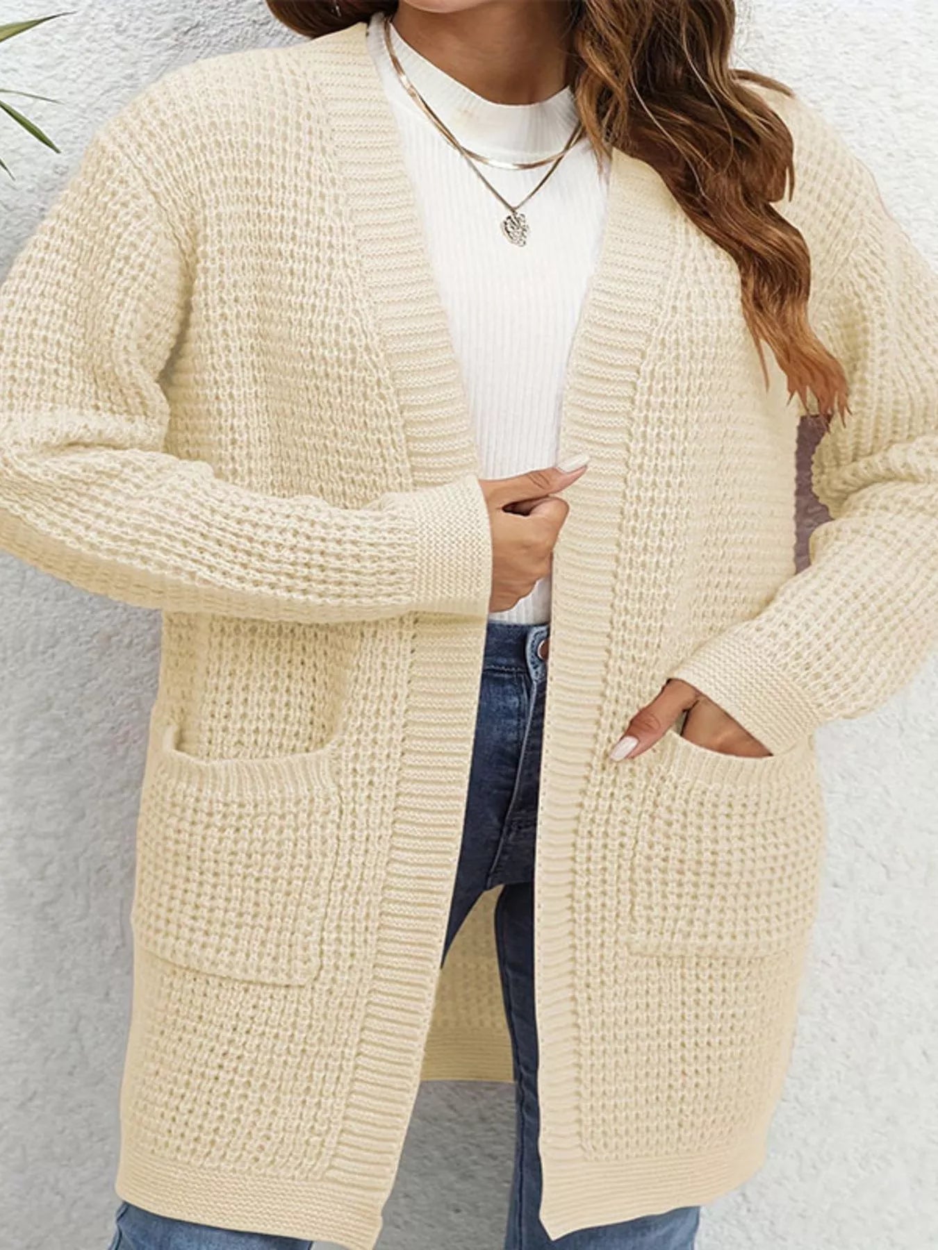 Image of Women's Open Front Long Cardigan