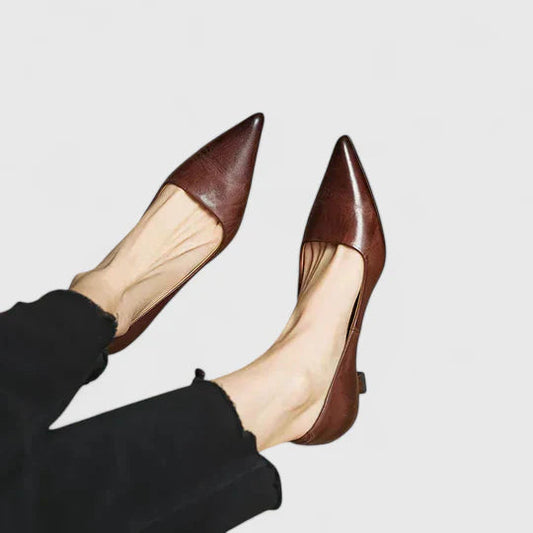 Image of Women's Pointed Toe Low Heel Pump Shoes