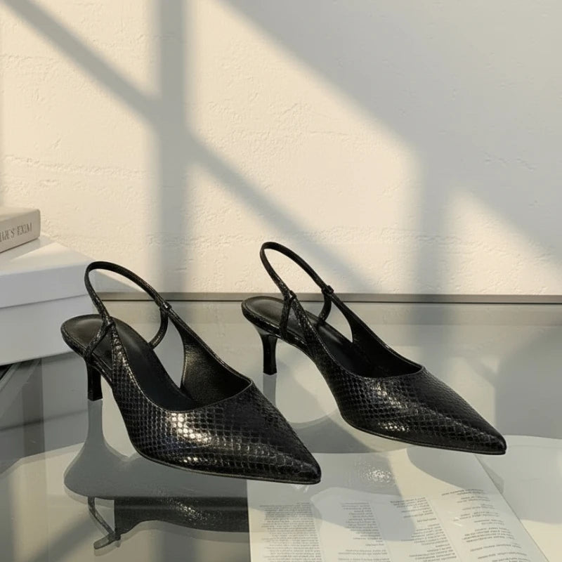 Image of Women's Pointed Toe Slingback Heels