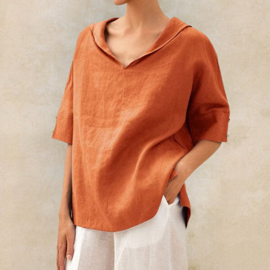 Image of Women's V-Neck Oversized Shirt