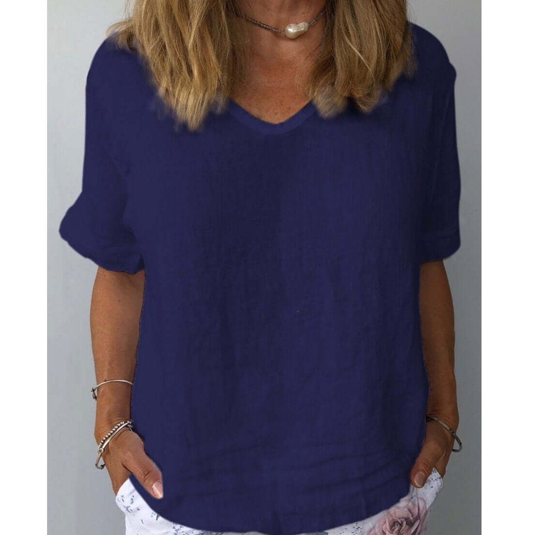 Image of Women's V-Neck Short Sleeve Top